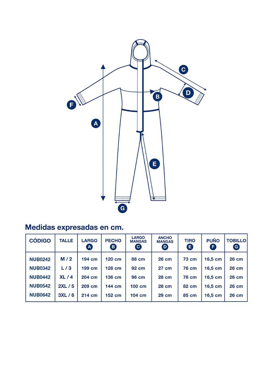 Traje de Protección Quimica Descartable 75 g/m² Amarillo SMS+PE